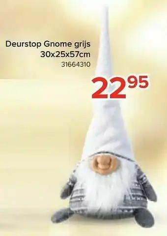 Deurstop gnome grijs