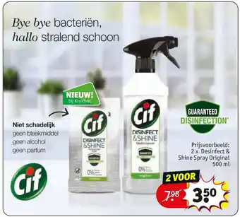 Kruidvat 2 x Desinfect Shine Spray Original 500ml aanbieding
