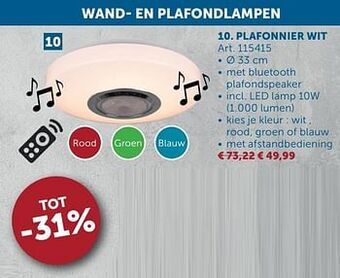 Zelfbouwmarkt Plafonnier wit aanbieding
