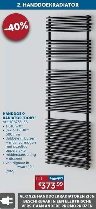 Zelfbouwmarkt Handdoekradiator doby aanbieding