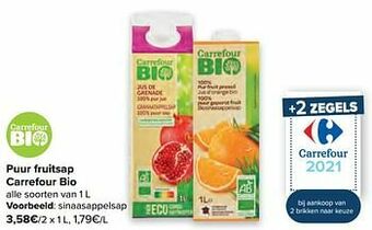 Carrefour Sinaasappelsap aanbieding