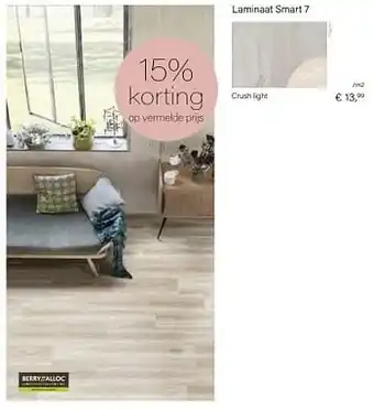 Multi bazar Laminaat smart 7 crush light aanbieding