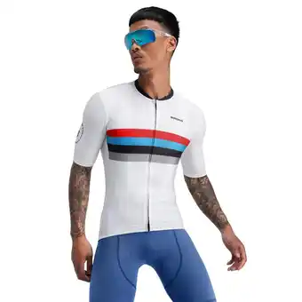 Decathlon Heren Wielrennen wielershirt korte mouw M2 Westfalia SIROKO Wit aanbieding