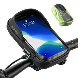 Decathlon SUPPORT TELEFOONHOUDER VOOR FIETS WATERDICHT MET OPSLAGRUIMTE - INNOVATIEVE aanbieding