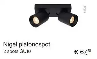 Nigel plafondspot 2 spots gu10