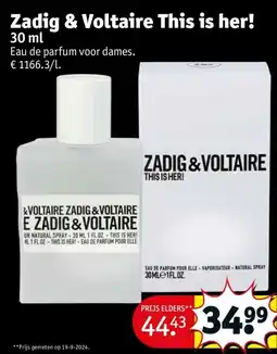 Kruidvat Zadig & Voltaire This is her! aanbieding