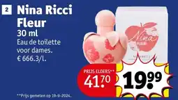 Kruidvat Nina Ricci Fleur aanbieding