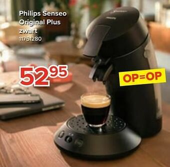 Euroshop Philips senseo original plus zwart aanbieding