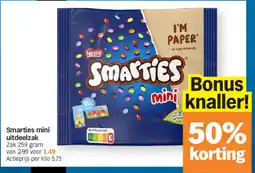 Albert Heijn Smarties mini uitdeelzak aanbieding