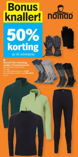Nomad thermokleding, sokken of handschoenen