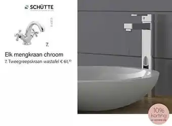 Elk mengkraan chroom tweegreepskraan wastafel