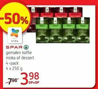 Gemalen koffie moka of dessert