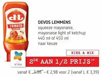 Devos lemmens squeeze mayonaise mayonaise light of ketchup
