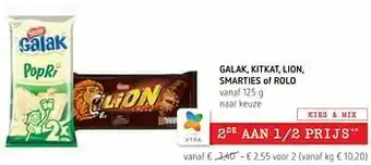 Galak kitkat lion smarties of rolo