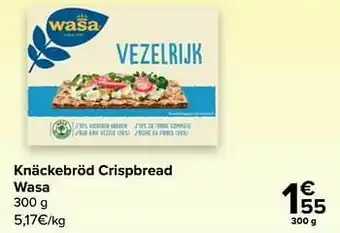 Carrefour Knäckebröd crispbread wasa aanbieding