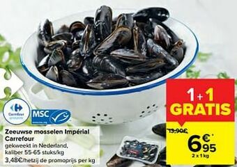 Carrefour Zeeuwse mosselen impérial carrefour aanbieding
