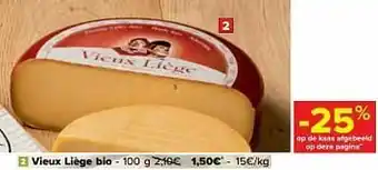 Carrefour Vieux liège bio aanbieding