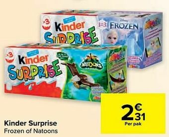 Carrefour Kinder surprise aanbieding
