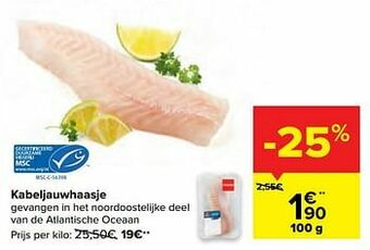 Carrefour Kabeljauwhaasje aanbieding