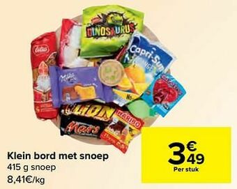 Klein bord met snoep