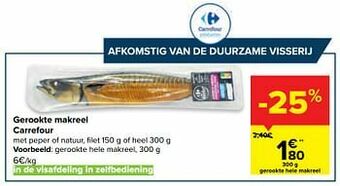 Carrefour Gerookte hele makreel aanbieding