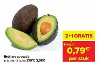 Carrefour Eetklare avocado aanbieding
