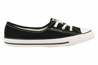 Berca Shoes Converse Sneaker Laag Dames Ballet Lace Up - Zwart aanbieding
