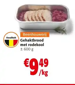 Gehaktbrood met rodekool