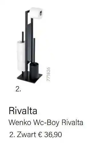 Multi bazar Wenko wc-boy rivalta zwart aanbieding