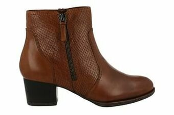 Berca Shoes Tamaris Enkellaars Dames - Cognac aanbieding