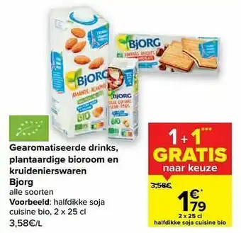 Carrefour Halfdikke soja cuisine bio aanbieding