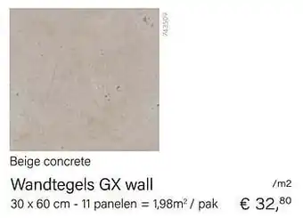 wandtegels gx wall beige concrete