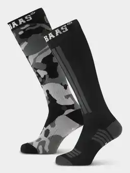 Decathlon Poederbaas Skisokken 2-pack Camo Black aanbieding