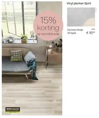 Multi bazar Vinyl planken spirit concrete greige 40 tegels aanbieding