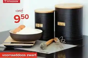 Euroshop Voorraaddoos zwart aanbieding