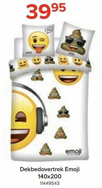 Euroshop Dekbedovertrek emoji aanbieding