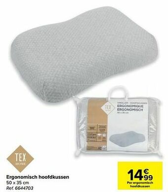 Carrefour Ergonomisch hoofdkussen aanbieding