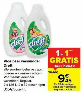 Carrefour Vloeibaar wasmiddel regular aanbieding