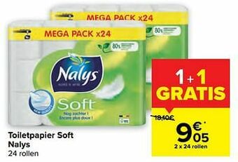 Carrefour Toiletpapier soft nalys aanbieding