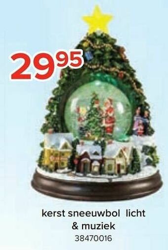 Euroshop Kerst sneeuwbol licht + muziek aanbieding