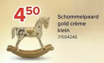 Euroshop Schommelpaard gold crème klein aanbieding