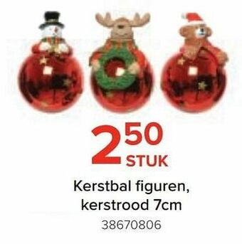 Euroshop Kerstbal figuren, kerstrood aanbieding