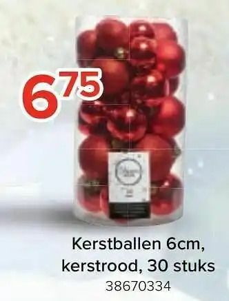 Euroshop Kerstballen kerstrood aanbieding