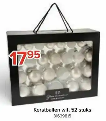 Euroshop Kerstballen wit aanbieding