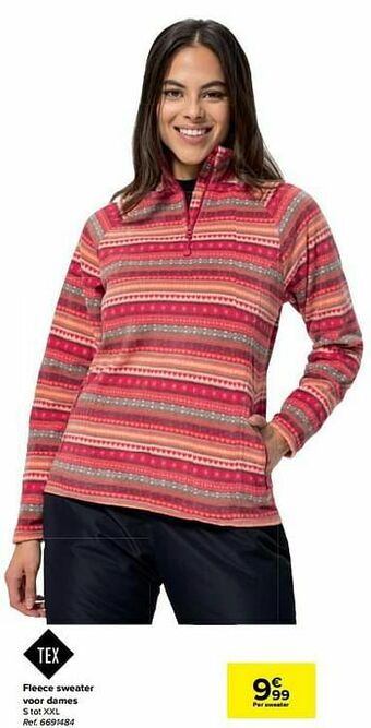 Carrefour Fleece sweater voor dames aanbieding