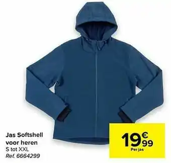 Carrefour Jas softshell voor heren aanbieding