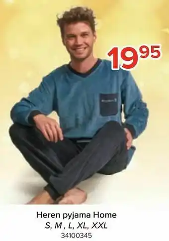 Euroshop Heren pyjama home aanbieding