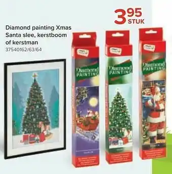 Diamond painting xmas santa slee, kerstboom of kerstman