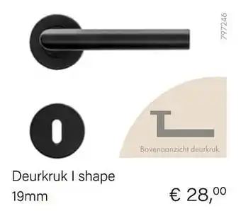 Multi bazar Deurkruk i shape 19mm aanbieding