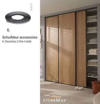 Schuifdeur accessoires stootstrip